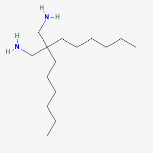 molecular formula C15H34N2 B8587300 2,2-Dihexylpropane-1,3-diamine CAS No. 122909-82-4
