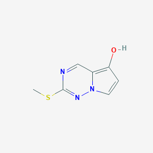 molecular formula C7H7N3OS B8587324 2-(Methylsulfanyl)pyrrolo[2,1-f][1,2,4]triazin-5(1H)-one CAS No. 1233181-73-1
