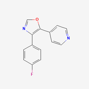 molecular formula C14H9FN2O B8587349 4-[4-(4-Fluorophenyl)-1,3-oxazol-5-yl]pyridine CAS No. 166895-06-3