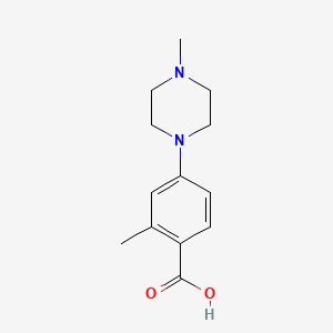 molecular formula C13H18N2O2 B8587398 2-Methyl-4-(4-methylpiperazin-1-yl)benzoic acid 