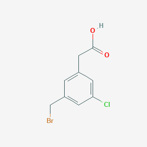 molecular formula C9H8BrClO2 B8587425 2-(3-(Bromomethyl)-5-chlorophenyl)acetic acid 