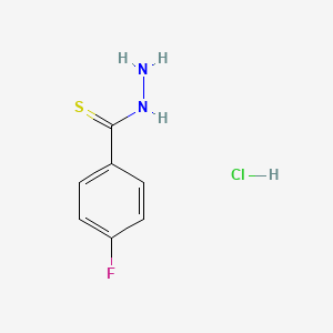 molecular formula C7H8ClFN2S B8587465 4-Fluorobenzothiohydrazidehydrochloride CAS No. 863296-75-7