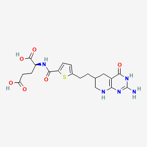 (2S)-2-[[5-[2-(2-amino-4-oxo-5,6,7,8-tetrahydro-3H-pyrido[2,3-d]pyrimidin-6-yl)ethyl]thiophene-2-carbonyl]amino]pentanedioic acid