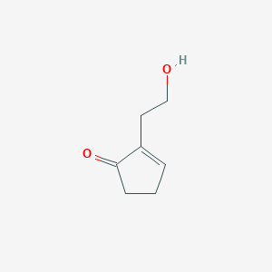 molecular formula C7H10O2 B8587545 2-(2-Hydroxyethyl)cyclopent-2-en-1-one CAS No. 52418-94-7