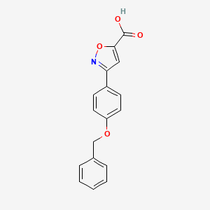 molecular formula C17H13NO4 B8587549 3-(4-(Benzyloxy)phenyl)isoxazole-5-carboxylic acid 