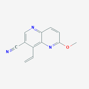 molecular formula C12H9N3O B8587564 4-Ethenyl-6-(methyloxy)-1,5-naphthyridine-3-carbonitrile CAS No. 872714-55-1