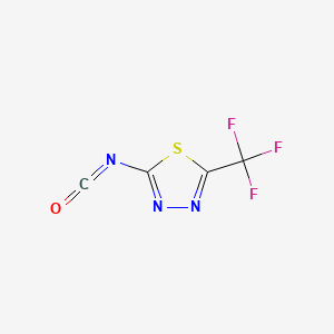 molecular formula C4F3N3OS B8587572 2-Isocyanato-5-(trifluoromethyl)-1,3,4-thiadiazole CAS No. 50830-58-5