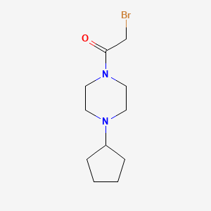 molecular formula C11H19BrN2O B8587577 2-Bromo-1-(4-cyclopentyl-piperazin-1-yl)-ethanone 