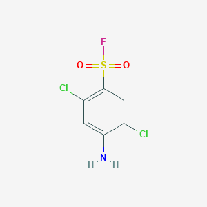 molecular formula C6H4Cl2FNO2S B8587610 2,5-Dichloro-4-fluorosulphonylaniline 