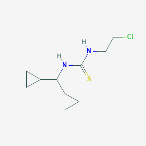 molecular formula C10H17ClN2S B8587622 N-(2-Chloroethyl)-N'-(dicyclopropylmethyl)thiourea CAS No. 54187-05-2