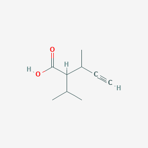 molecular formula C9H14O2 B8587624 3-Methyl-2-(propan-2-yl)pent-4-ynoic acid CAS No. 89296-54-8