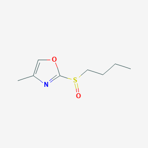 molecular formula C8H13NO2S B8587651 2-(Butane-1-sulfinyl)-4-methyl-1,3-oxazole CAS No. 62124-58-7