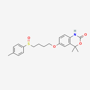 1,4-Dihydro-4,4-dimethyl-6-(4-((4-methylphenyl)sulfinyl)butoxy)-2H-3,1-benzoxazin-2-one