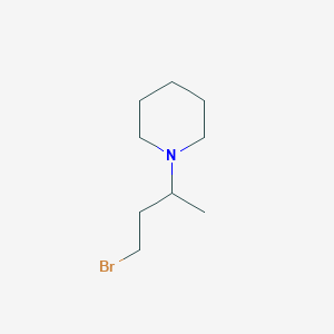molecular formula C9H18BrN B8587761 1-(4-Bromobutan-2-yl)piperidine CAS No. 89007-62-5
