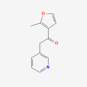 molecular formula C12H11NO2 B8587775 1-(2-Methyl-3-furanyl)-2-(3-pyridinyl)ethanone 