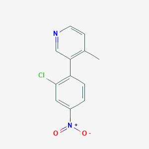 molecular formula C12H9ClN2O2 B8587795 3-(2-Chloro-4-nitrophenyl)-4-methylpyridine 