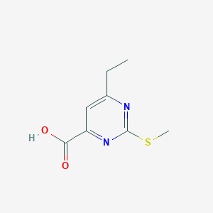 molecular formula C8H10N2O2S B8587832 6-Ethyl-2-methylsulfanyl-pyrimidine-4-carboxylic acid 