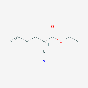 molecular formula C9H13NO2 B8587854 2-Cyano-hex-5-enoic acid ethyl ester 