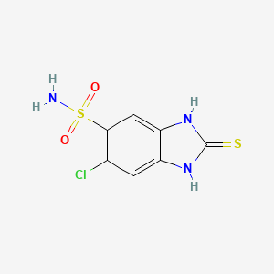 B8587911 6-Chloro-2-sulfanylidene-2,3-dihydro-1H-benzimidazole-5-sulfonamide CAS No. 89725-25-7