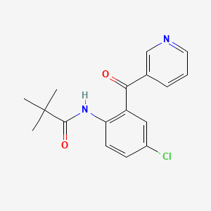 molecular formula C17H17ClN2O2 B8587979 N-[4-Chloro-2-(pyridine-3-carbonyl)phenyl]-2,2-dimethylpropanamide CAS No. 114995-53-8