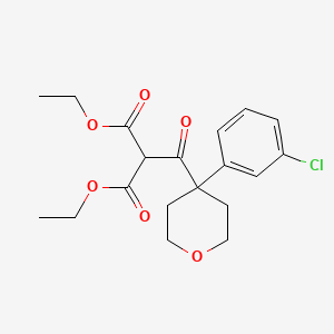 Diethyl 2-(4-(3-chlorophenyl)-tetrahydro-2H-pyran-4-carbonyl)malonate