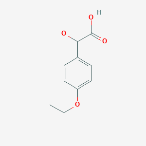 molecular formula C12H16O4 B8588015 2-(4-Isopropoxyphenyl)-2-methoxyacetic acid 
