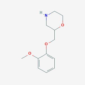 molecular formula C12H17NO3 B8588021 2-[(2-Methoxyphenoxy)methyl]morpholine 