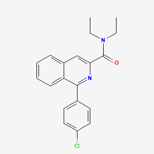 molecular formula C20H19ClN2O B8588029 1-(4-Chlorophenyl)-N,N-diethylisoquinoline-3-carboxamide CAS No. 89242-41-1