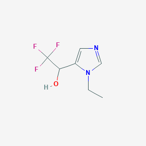 molecular formula C7H9F3N2O B8588042 1-(1-ethyl-1H-imidazol-5-yl)-2,2,2-trifluoroethanol 