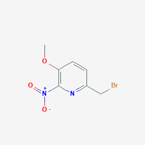 molecular formula C7H7BrN2O3 B8588054 3-Methoxy-2-nitro-6-pyridylmethyl bromide 