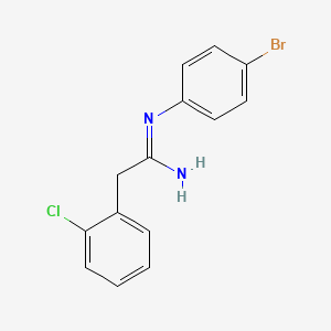 molecular formula C14H12BrClN2 B8588081 (1Z)-N'-(4-Bromophenyl)(2-chlorophenyl)ethanimidamide CAS No. 918349-95-8