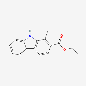 molecular formula C16H15NO2 B8588102 9H-Carbazole-2-carboxylic acid, 1-methyl-, ethyl ester CAS No. 101283-44-7
