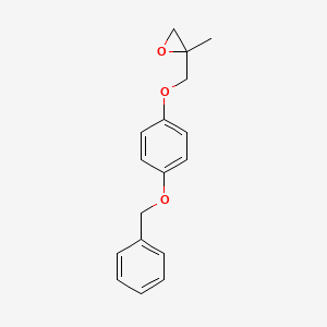 molecular formula C17H18O3 B8588119 2-{[4-(Benzyloxy)phenoxy]methyl}-2-methyloxirane 