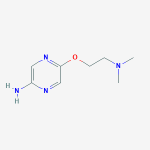 molecular formula C8H14N4O B8588125 5-(2-(Dimethylamino)ethoxy)pyrazin-2-amine 