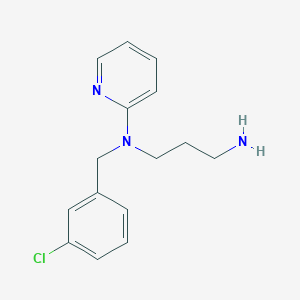 molecular formula C15H18ClN3 B8588163 N~1~-[(3-Chlorophenyl)methyl]-N~1~-(pyridin-2-yl)propane-1,3-diamine CAS No. 93235-00-8