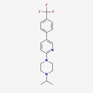 molecular formula C19H22F3N3 B8588168 1-(Propan-2-yl)-4-{5-[4-(trifluoromethyl)phenyl]pyridin-2-yl}piperazine CAS No. 919493-43-9