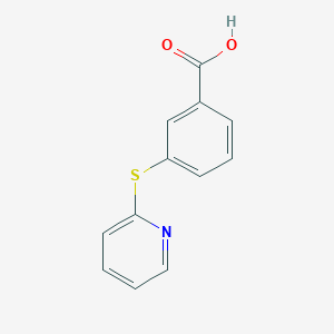 molecular formula C12H9NO2S B8588170 3-(Pyridin-2-ylthio)benzoic acid 