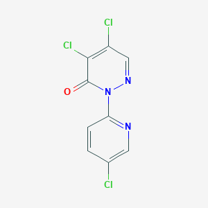 molecular formula C9H4Cl3N3O B8588186 4,5-Dichloro-2-(5-chloropyridin-2-yl)pyridazin-3(2H)-one CAS No. 89570-71-8