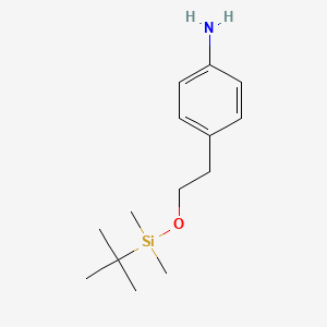 molecular formula C14H25NOSi B8588191 4-[2-(t-Butyldimethylsilyloxy)ethyl]aniline 