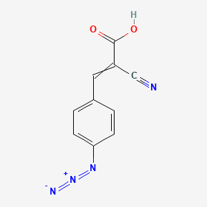 molecular formula C10H6N4O2 B8588202 3-(4-Azidophenyl)-2-cyanoprop-2-enoic acid CAS No. 42460-60-6