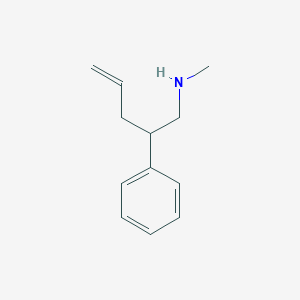 molecular formula C12H17N B8588220 N-methyl-(2-phenylpent-4-enyl)amine 