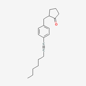 molecular formula C20H26O B8588237 2-(4-(Oct-1-yn-1-yl)benzyl)cyclopentanone 