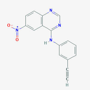molecular formula C16H10N4O2 B8588242 N-(3-ethynylphenyl)-6-nitroquinazolin-4-amine 