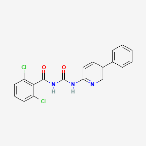 molecular formula C19H13Cl2N3O2 B8588261 2,6-Dichloro-N-[(5-phenylpyridin-2-yl)carbamoyl]benzamide CAS No. 84596-14-5