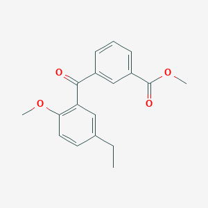 molecular formula C18H18O4 B8588273 Methyl 3-(5-ethyl-2-methoxybenzoyl)benzoate CAS No. 61750-30-9