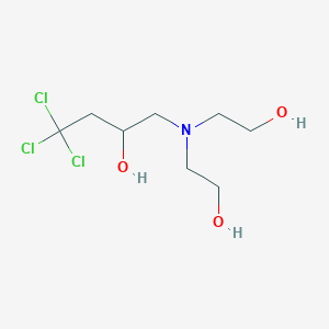 molecular formula C8H16Cl3NO3 B8588315 1-[Bis(2-hydroxyethyl)amino]-4,4,4-trichlorobutan-2-ol CAS No. 64677-43-6