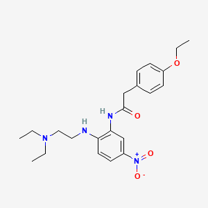 molecular formula C22H30N4O4 B8588318 N-[2-(2-Diethylaminoethylamino)-5-nitro-phenyl]-2-(4-ethoxyphenyl)acetamide CAS No. 55154-71-7