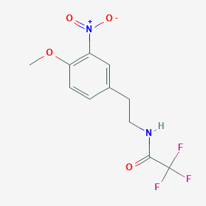 molecular formula C11H11F3N2O4 B8588325 2,2,2-trifluoro-N-[2-(4-methoxy-3-nitrophenyl)ethyl]acetamide CAS No. 81654-48-0