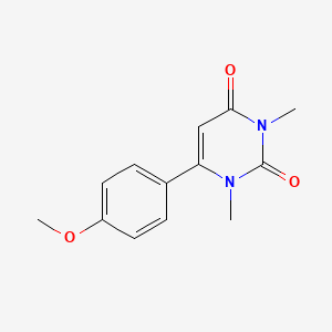 molecular formula C13H14N2O3 B8588361 6-(4-Methoxyphenyl)-1,3-dimethylpyrimidine-2,4(1H,3H)-dione CAS No. 94937-24-3