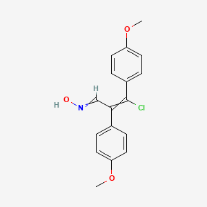 molecular formula C17H16ClNO3 B8588377 2,3-Bis(4-methoxyphenyl)-3-chloro-acrylaldoxime 